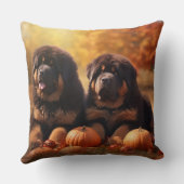 チベットマスチフパピー秋デライトカボチャ クッション (裏面)