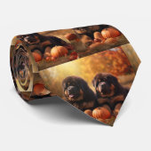 チベットマスチフパピー秋デライトカボチャ ネクタイ (ロール)