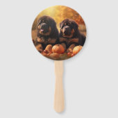 チベットマスチフパピー秋デライトカボチャ ハンドファン (裏面)