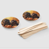 チベットマスチフパピー秋デライトカボチャ ハンドファン (組立なし)