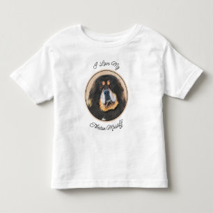 チベットマスチフ絵画ズ – かわいいオリジナルドッグアート トドラーTシャツ