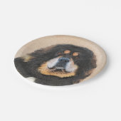 チベットマスチフ絵画ズ – かわいいオリジナルドッグアート ペーパープレート (アングル)