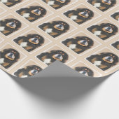 チベットマスチフ絵画ズ – かわいいオリジナルドッグアート ラッピングペーパー (角)