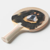 チベットマスチフ絵画ズ – かわいいオリジナルドッグアート 卓球ラケット (正面アングル)