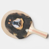 チベットマスチフ絵画ズ – かわいいオリジナルドッグアート 卓球ラケット (横)