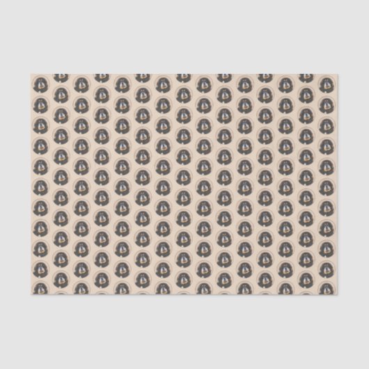 チベットマスチフ絵画ズ – かわいいオリジナルドッグアート 薄葉紙 (正面)