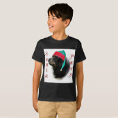 チベットマスティフサンタポーズ Tシャツ (正面フル)