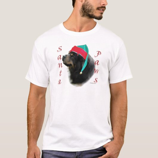 チベットマスティフサンタポーズ Tシャツ (正面)