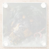 チベットマスティフドッグクリスマスフェスティバル ガラスコースター (裏面)