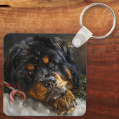 チベットマスティフドッグクリスマスフェスティバル キーホルダー (裏面)