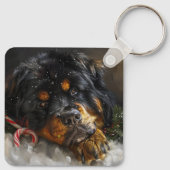 チベットマスティフドッグクリスマスフェスティバル キーホルダー (裏面)