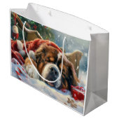 チベットマスティフドッグクリスマスフェスティバル ラージペーパーバッグ (裏面アングル)