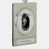 チベットマスティフママ2 シルバープレートバナーオーナメント (右)