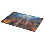 チベットマスティフ不気味ハロウィーン カッティングボード (角)