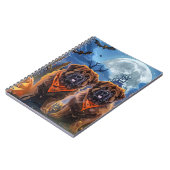 チベットマスティフ不気味ハロウィーン ノートブック (左側)