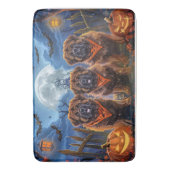 チベットマスティフ不気味ハロウィーン バスマット (正面縦)