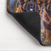 チベットマスティフ不気味ハロウィーン マウスパッド (コーナー)