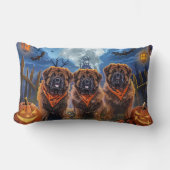 チベットマスティフ不気味ハロウィーン ランバークッション (正面)