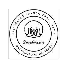 チベットマスティフ差出人住所スタンプ自己インク