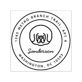 チベットマスティフ差出人住所スタンプ自己インク セルフインキングスタンプ