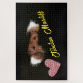 チベットマスティフ無地のアイズカラー1000ピース ジグソーパズル (縦)