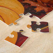 チベットマスティフ犬の秋の収穫感謝祭 ジグソーパズル (側面)