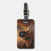 チベットマスティフ紅葉秋インスパイア ラゲッジタグ (正面縦)