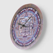 チベットマンダルクロック/セラ修道院/啓発 ラージ壁時計 (傾斜)