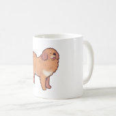 チベットンマスティフ犬のマジック コーヒーマグカップ (正面右)