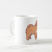 チベットンマスティフ犬のマジック コーヒーマグカップ (正面左)