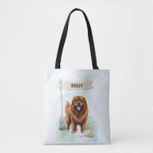 チベットンマスティフ 水彩デザイン オリジナル 犬 グッズ