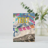 チベットヴィンテージ旅行ポスター ポストカード (スタンド正面)