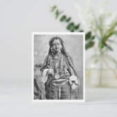 チベット人女性のポートレートヴィンテージ1880年代 ポストカード (スタンド正面)