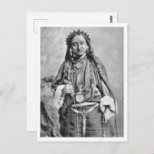 チベット人女性のポートレートヴィンテージ1880年代 ポストカード (正面/裏面)