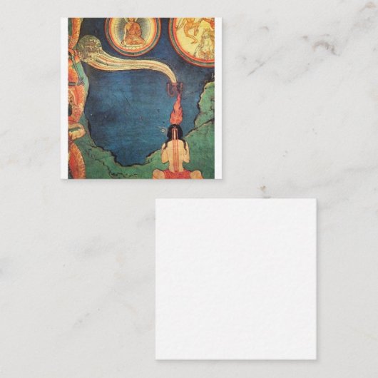 チベット仏教のタンモの描写 スクエア名刺 (正面/裏面)