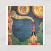 チベット仏教のタンモの描写 スクエア名刺 (正面)