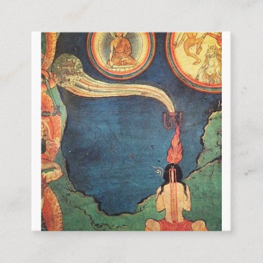 チベット仏教のタンモの描写 スクエア名刺 (正面)