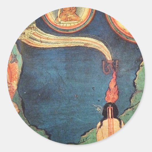 チベット仏教のタンモの描写 ラウンドシール (正面)