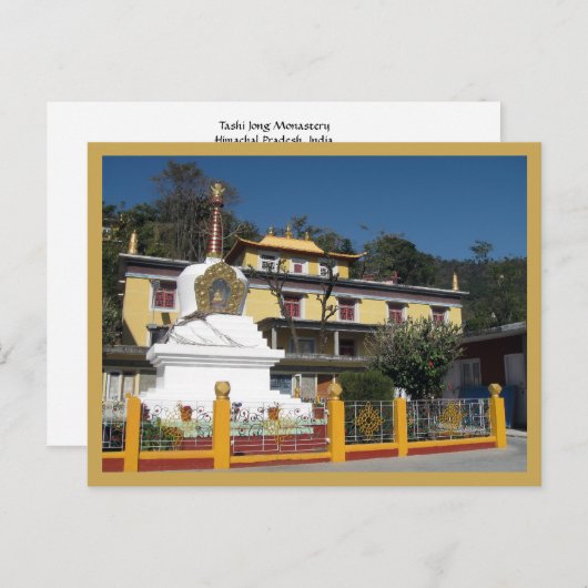 チベット仏教の仏塔の寺田志宗寺 ポストカード (正面/裏面)