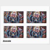 チベット仏教美術（ケムックエルカ） 長方形シール (シート)