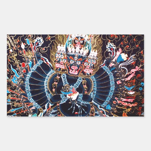 チベット仏教美術（ケムックエルカ） 長方形シール (正面)