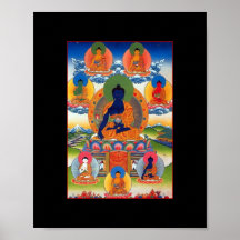 チベット仏画薬師如来アート