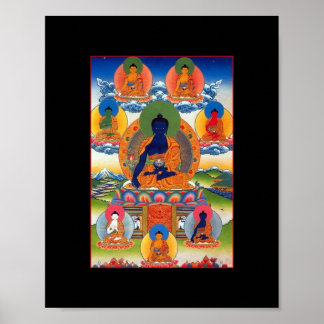 チベット仏画薬師如来アート ポスター