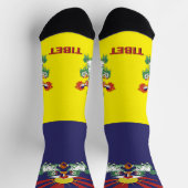 チベット国旗の愛国心地球に優し、チベットのプレミアム ソックス (上部)