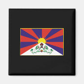 チベット国旗のTシャツと贈り物 マグネット (正面)