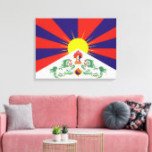 チベット国旗 キャンバスプリント (インサイチュ (リビング))