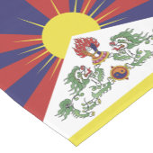 チベット国旗&スポーツファンハウスの装飾/チベットShor ショートテーブルランナー (コーナー)