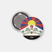 チベット国旗&チベット – トラベルヒマラヤ/ラサ マグネット (正面/裏面)