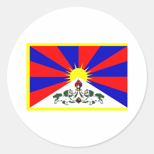 チベット国旗 ラウンドシール (正面)