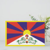 チベット国旗 便箋 (スタンド正面)